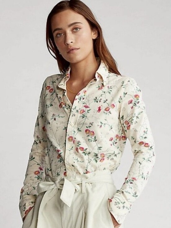 Ralph Lauren Tops - Polo Ralph Lauren Floral Cotton Oxford Button Down Shirt Women’s Large